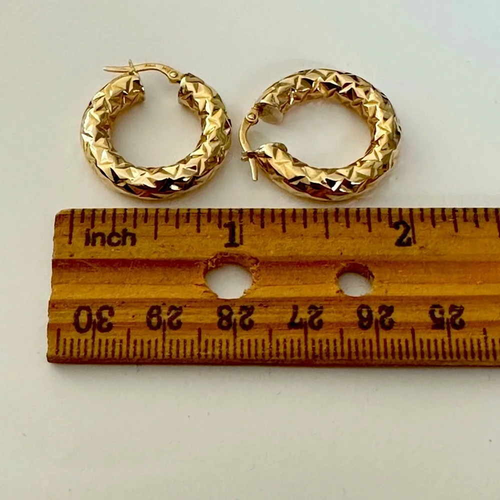 Solid 14k Gold Hoop earrings